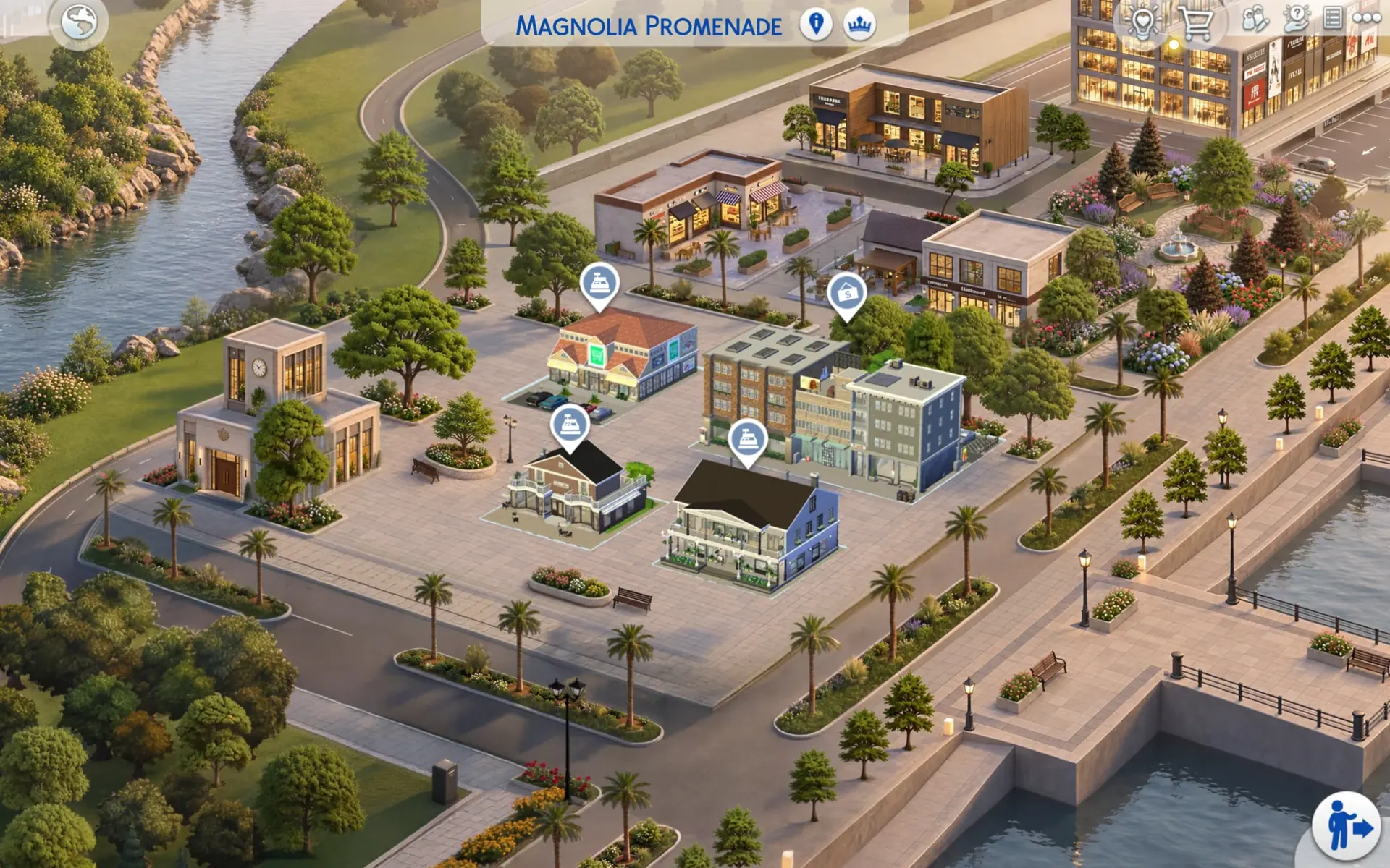 Magnolia Promenade in-game